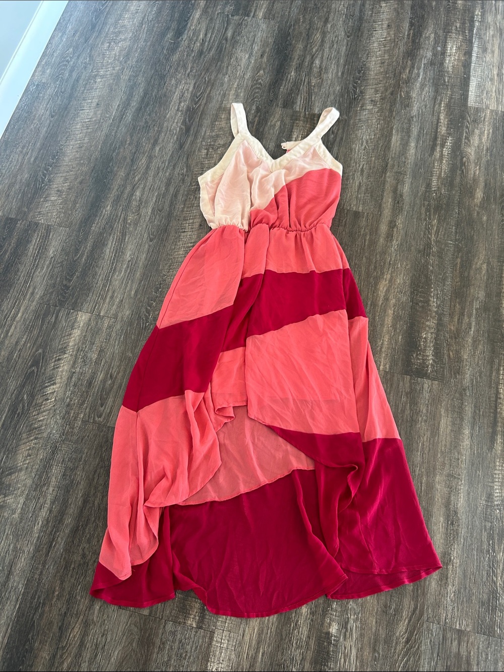 Chor Blush and Rose Pink Colorblock Dress
